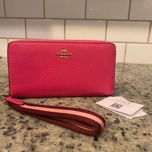 NWT Bold Pink Coach Wristlet